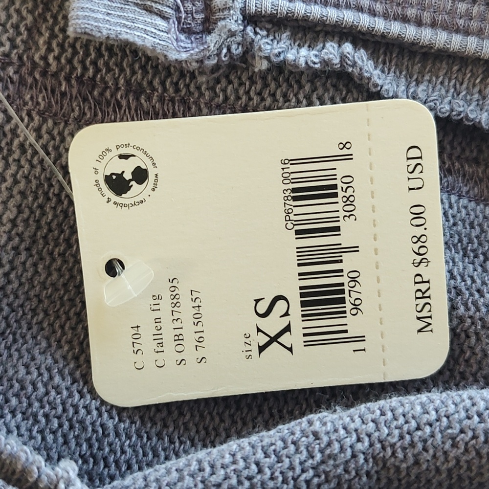 NWT! Free People Anyway Tee Fallen Fig Colorway Wrap-Front Oversized XS - Picture 9 of 9